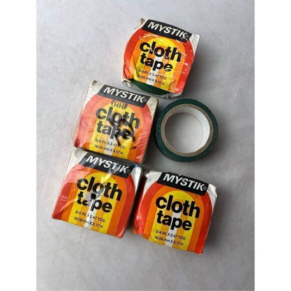 Vintage Mystik Cloth Tape Lot of 5 - Picture 1 of 3
